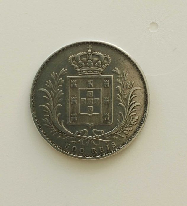 Moeda 500 Reis LUDOVICUS I, prata, 1988