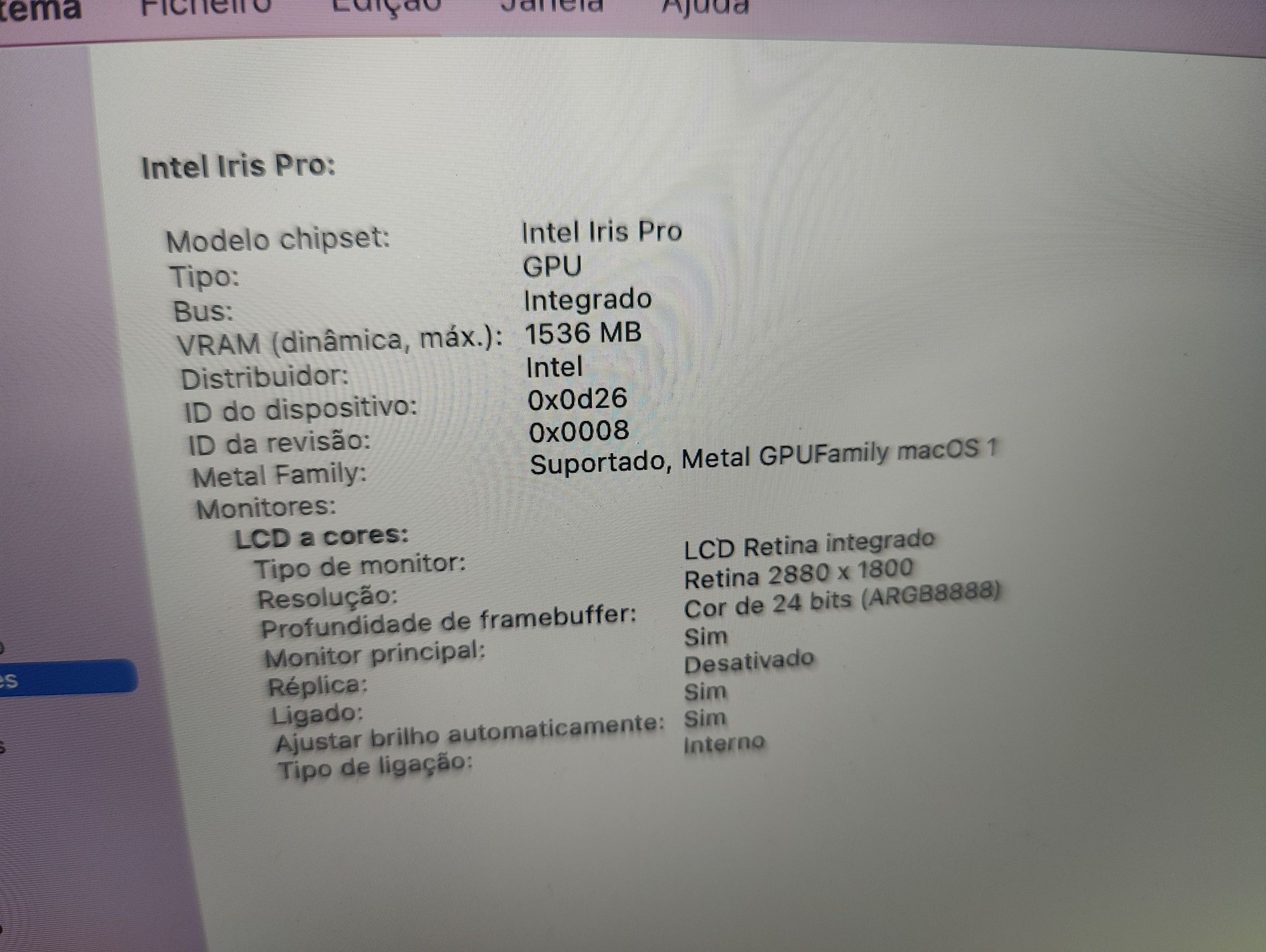MacBook Pro 15" 2015 i7 • 16GB RAM • 256GB SSD • Software Profissional