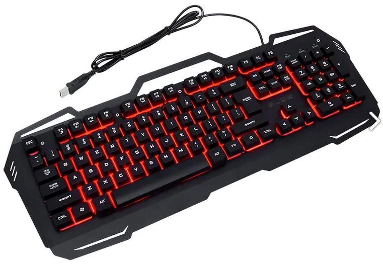 Zestaw klawiatura z podświetleniem LED RED COLD STEEL + podkładka