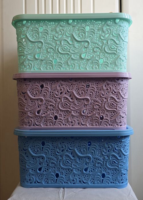 Великий ажурний контейнер для речей