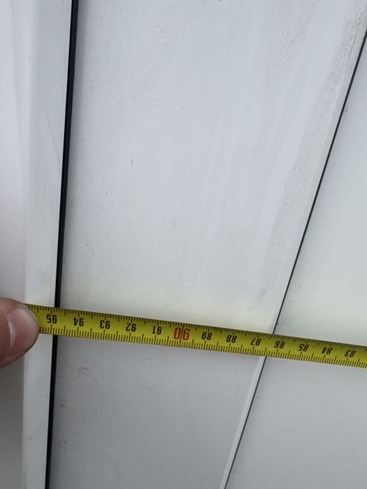 Drzwi zewnetrzne białe plastikowe 215x111 (palacowe, demontaz, wyslka)