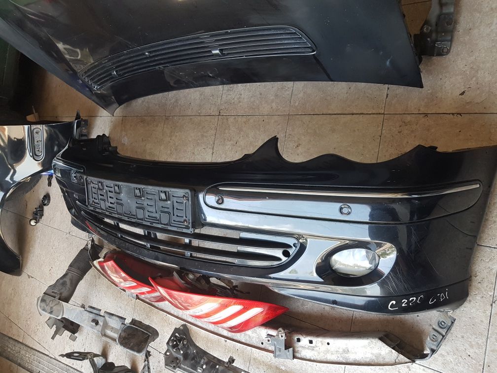 Frente w203 facelift Mercedes capo para choques guarda lamas farolim