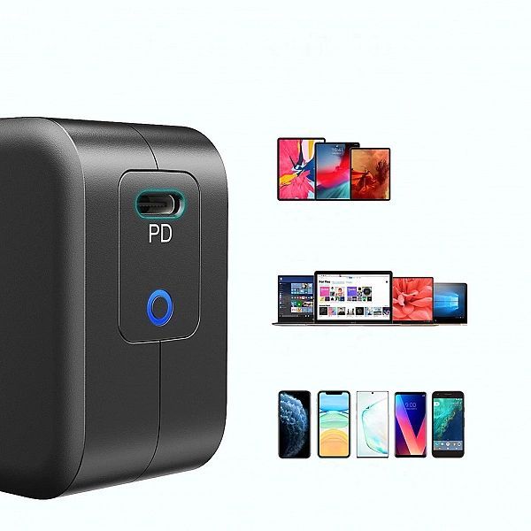 Choetech szybka ładowarka sieciowa GaN Usb Typ C 61w 3a Power Delivery