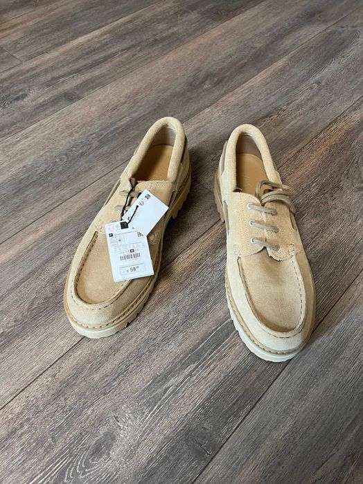 Шкіряні чоловічі туфлі Zara р. 43,5-44 (28,2 см)