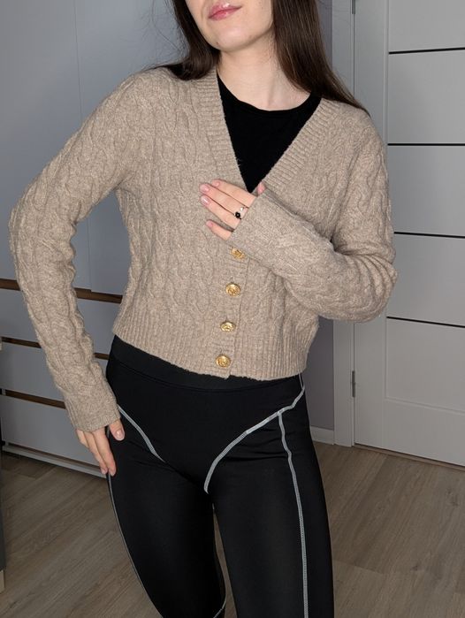 Кардиган бежевий олд мані від h&m