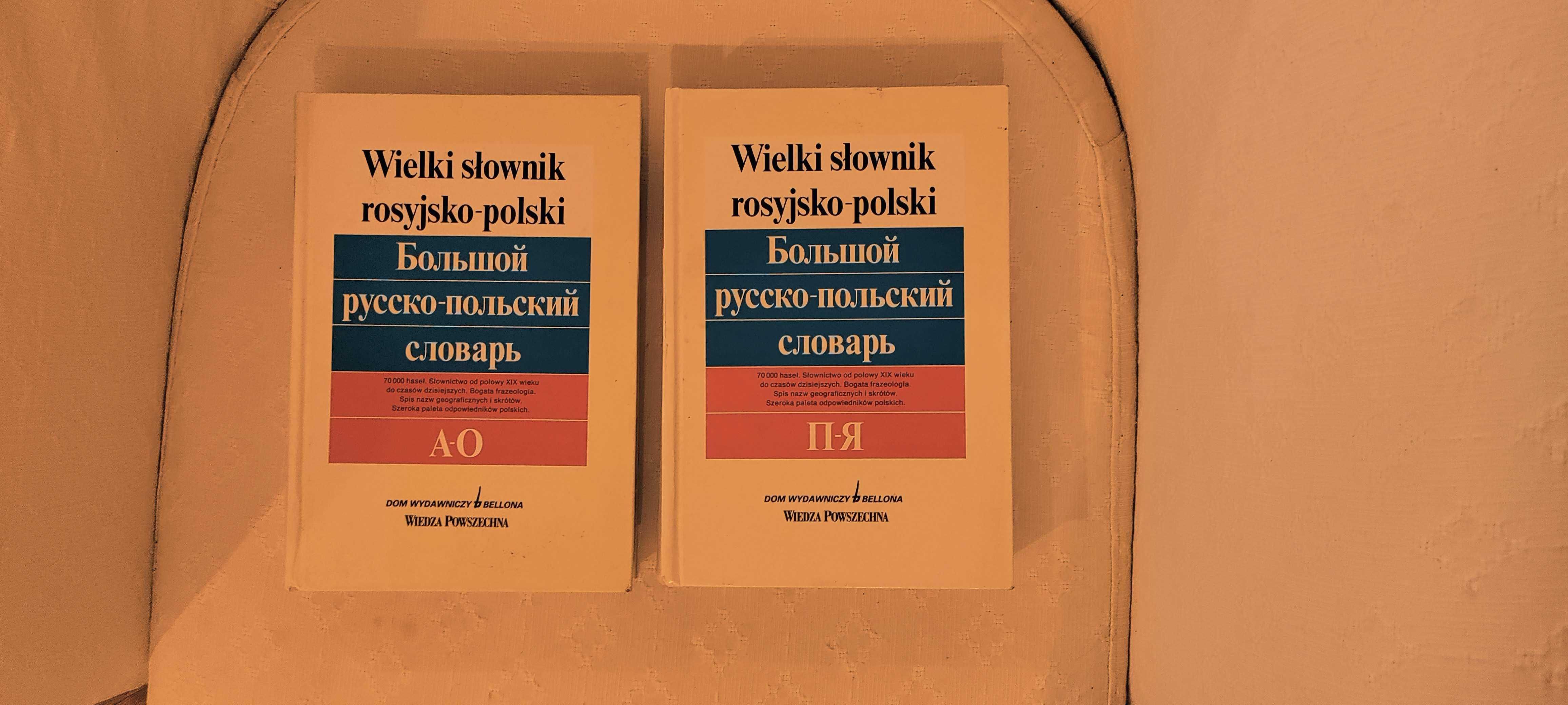 Słownik rosyjsko-polski wyd. Wiedza Powszechna Tom 1 i 2