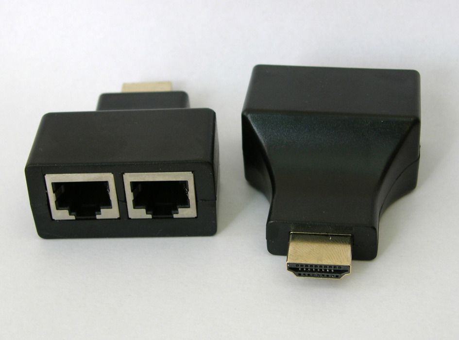 HDMI удлинитель-переходник до 30м через витую пару CAT-5/6Е