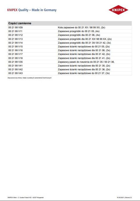 Walizka Narzędziowa Basic 465 x 200 x 410Mm Knipex