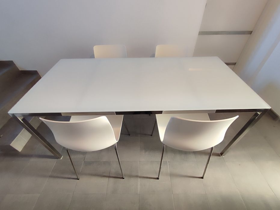 IKEA Torsby stół szklany chrom taras salon kuchnia