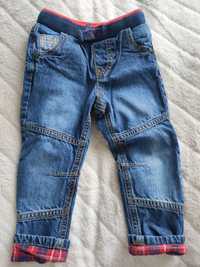 Spodnie jeans bawełniana podszewka 92