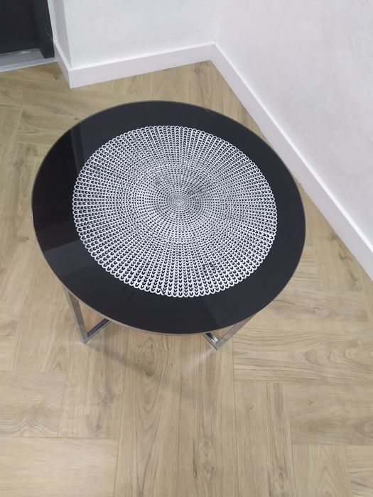 Stolik kawowy metal i szkło