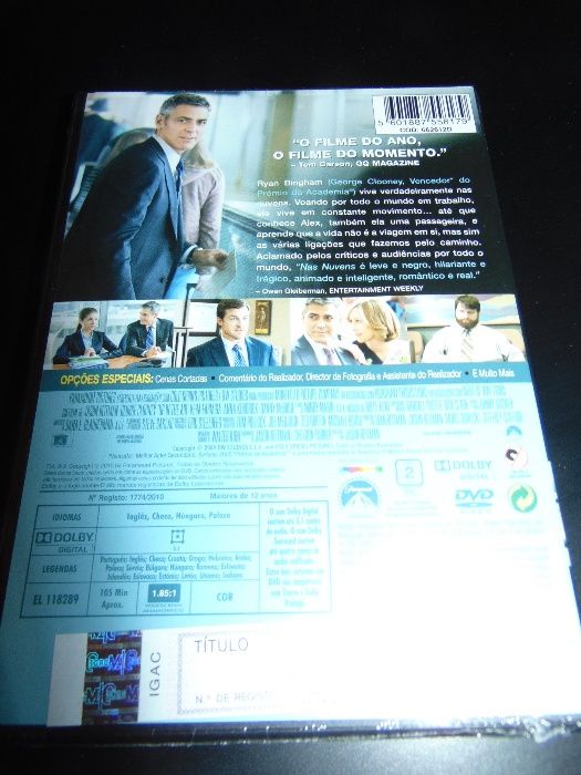 Filme NAS NUVENS com George Cloney DVD NOVO (72% desconto)