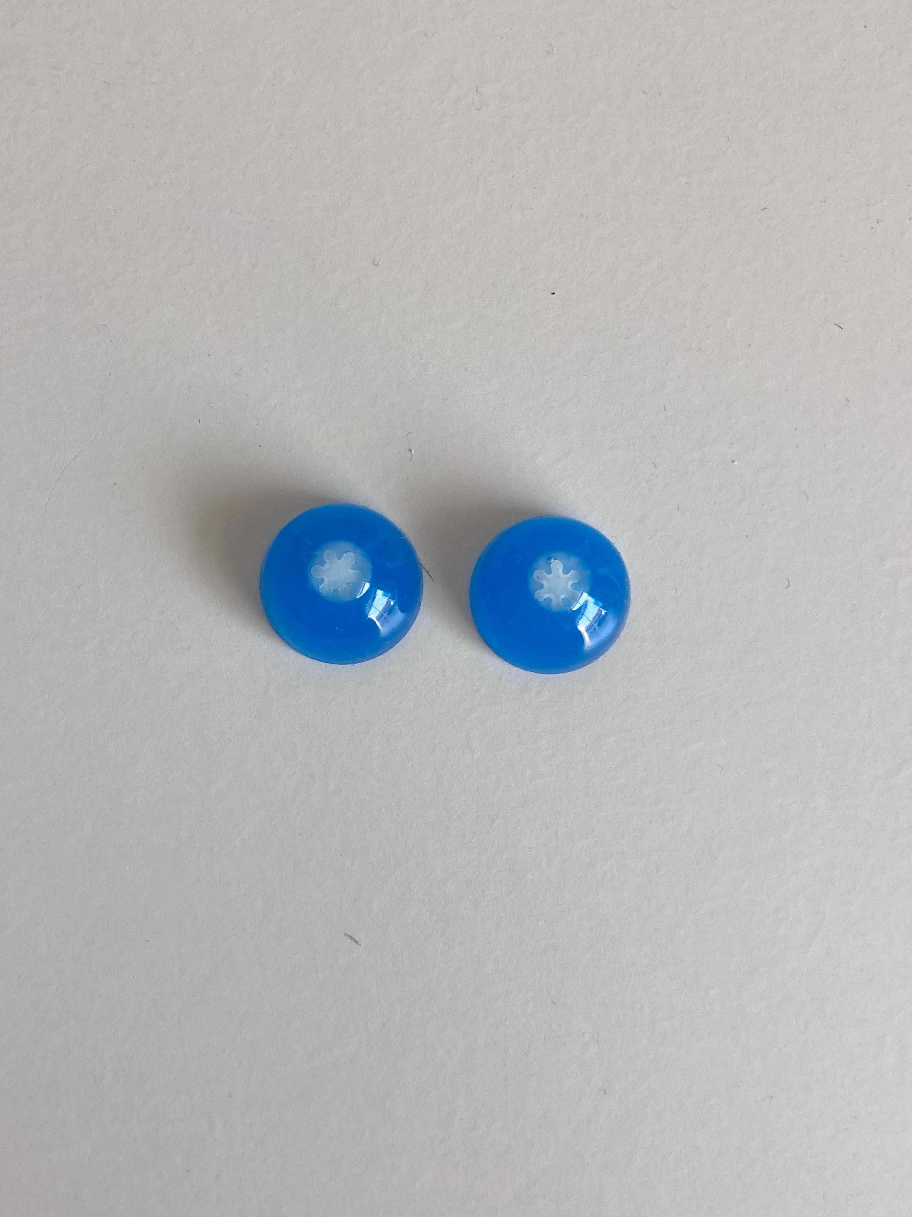niebieskie zimowe oczy dla lalek bjd oczy 15 mm płatek śniegu