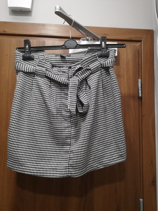 Primark spódniczka w pepitkę z wiązaniem