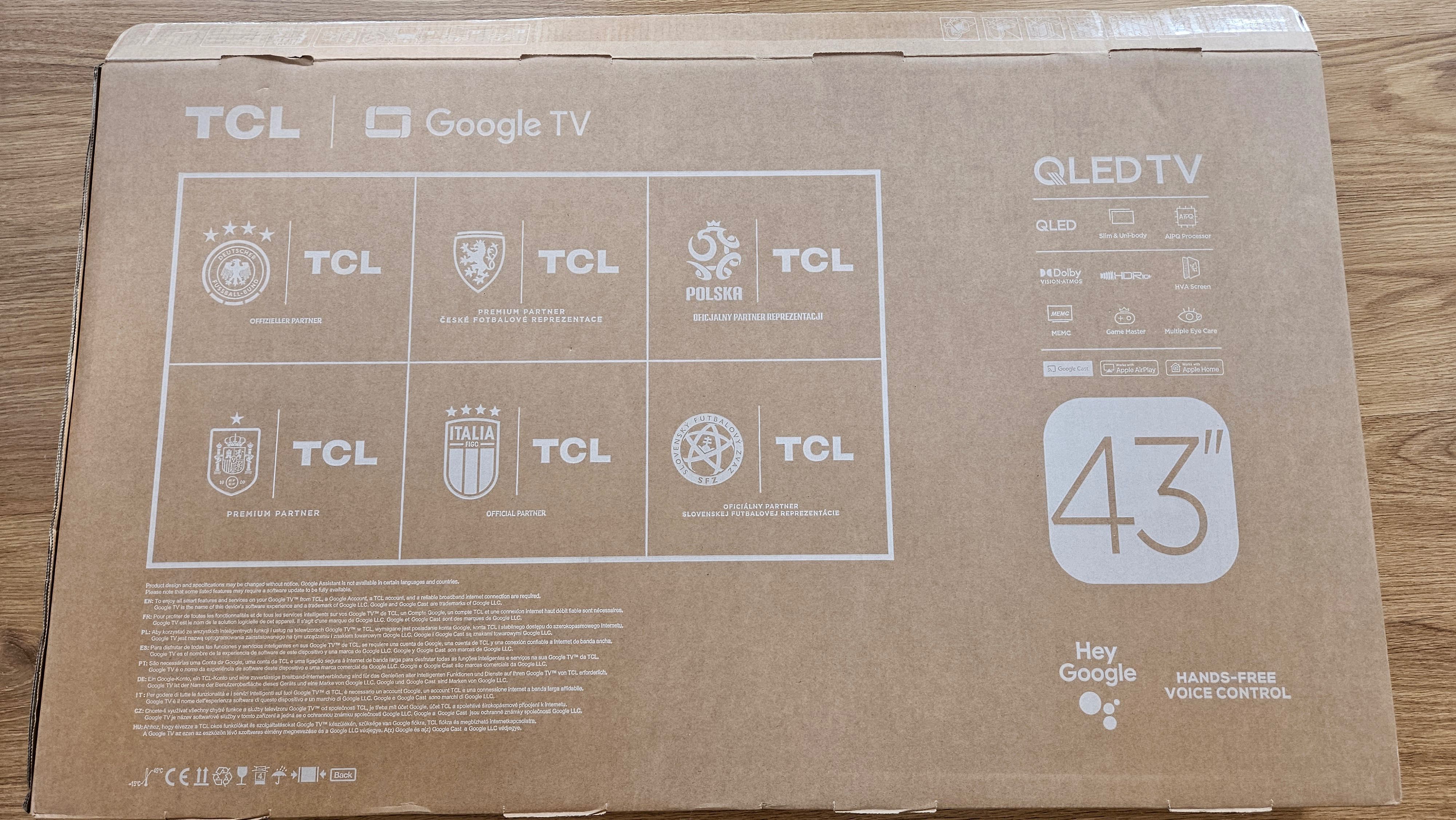 TV TCL 43” QLED Google TV – Como Nova