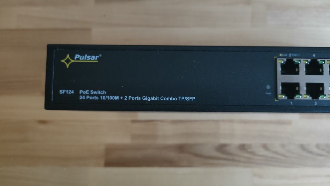 Switch Pulsar PoE 24-portowy SF124 do 24 kamer IP