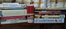 Lote de livros e revistas de culinária