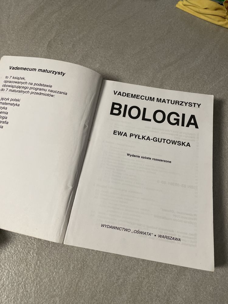 Biologia Vademecum Maturzysty  wyd .6 Pyłka Gutowska