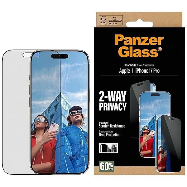 Szkło prywatyzujące PanzerGlass Ultra-Wide Fit EasyAligner na na iPhon