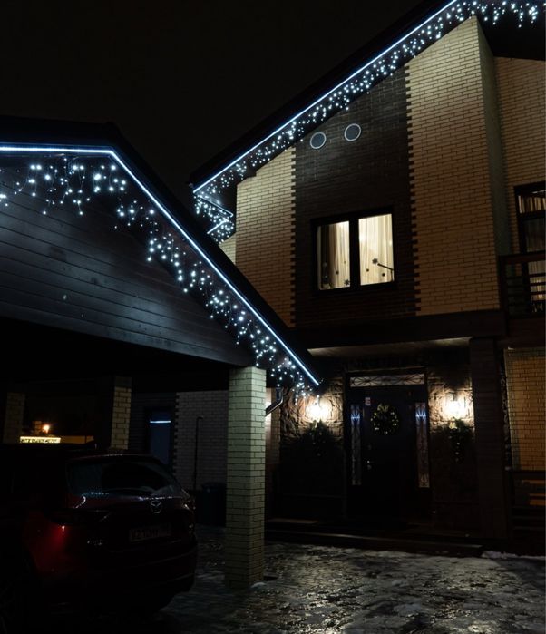 Вулична гірлянда бахрома в 3-х кольорах