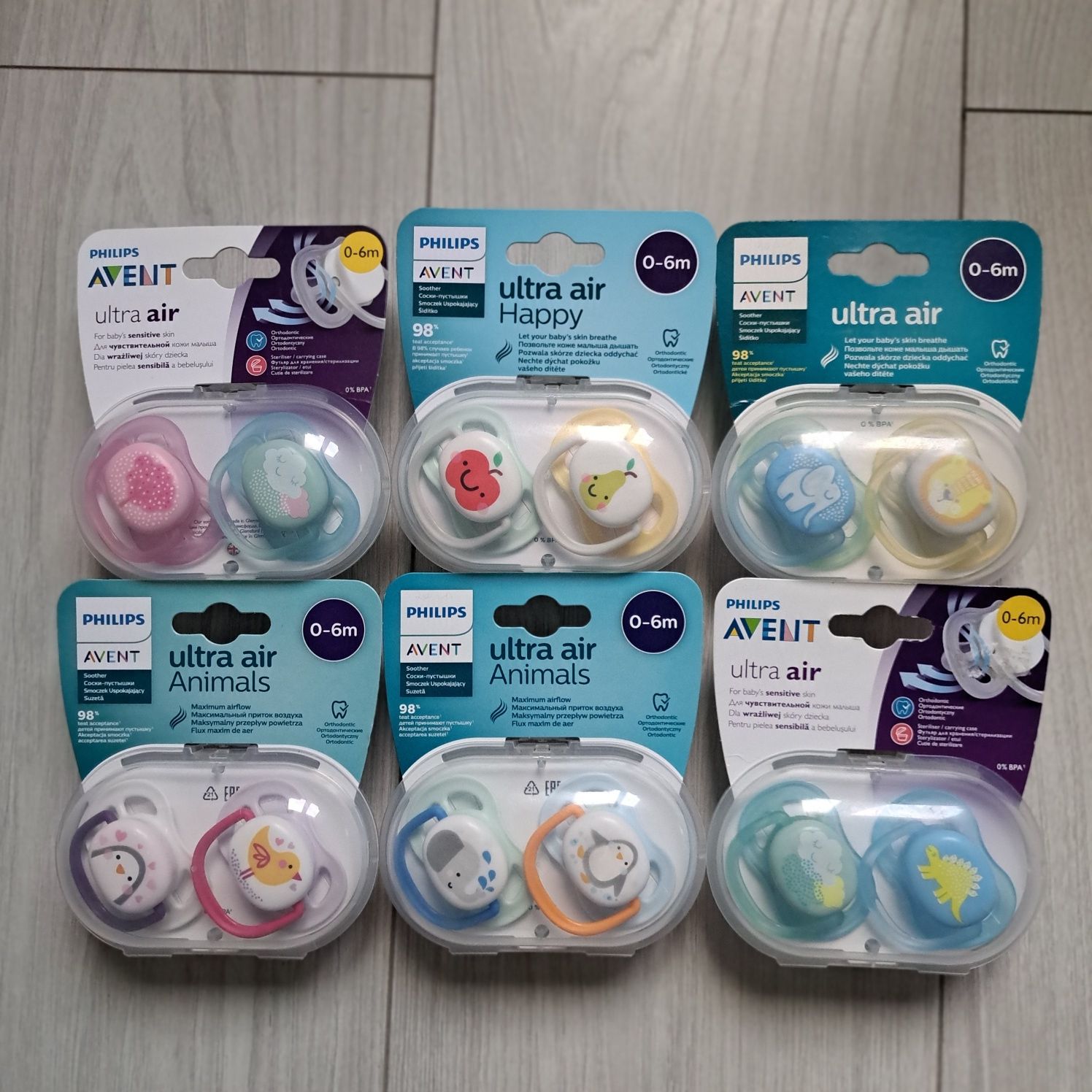 Разные пустышки Philips Avent 0-6 и 6-18, +18 мес