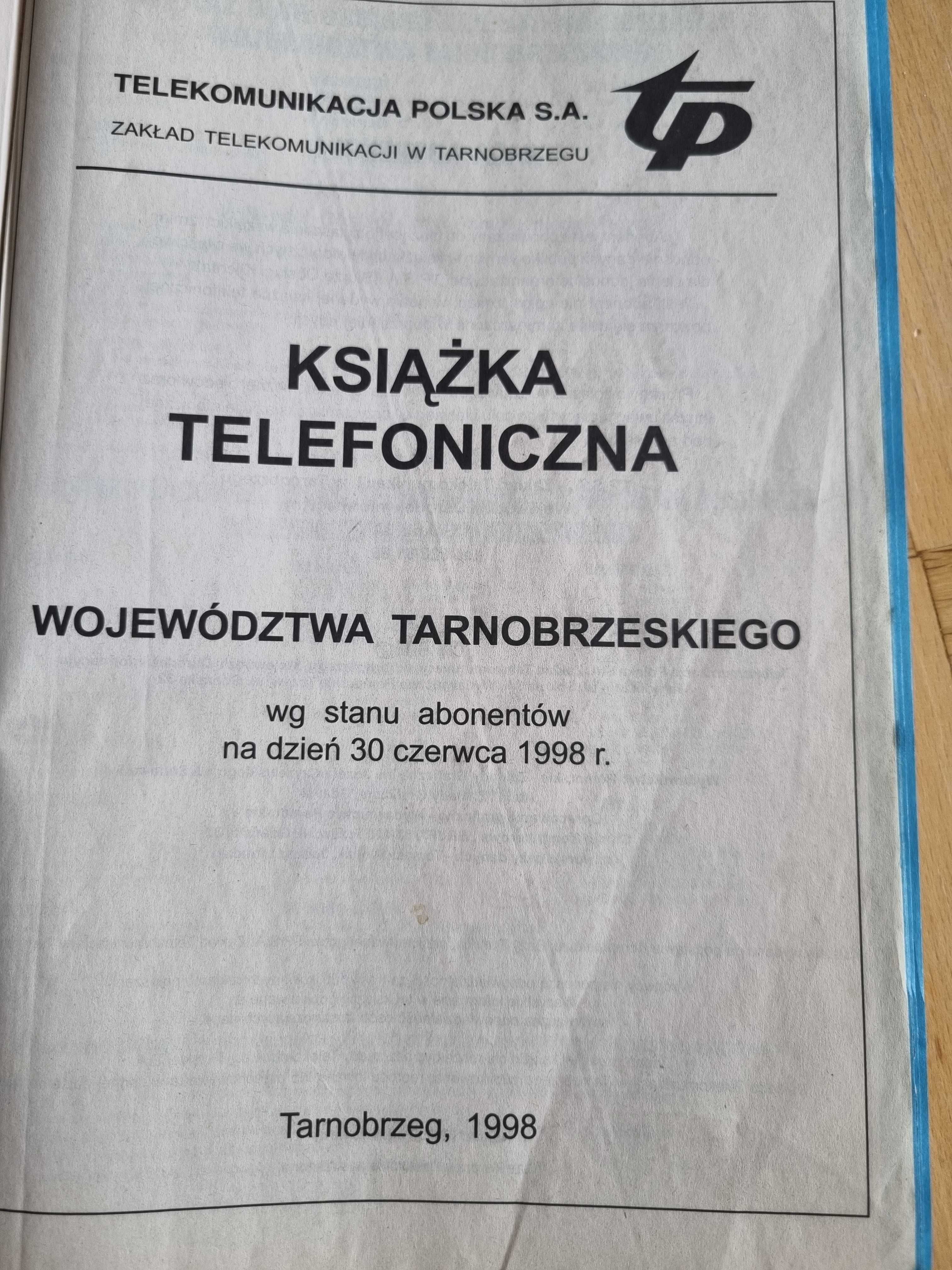 Książka telefoniczna woj tarnobrzeskie 1998r.