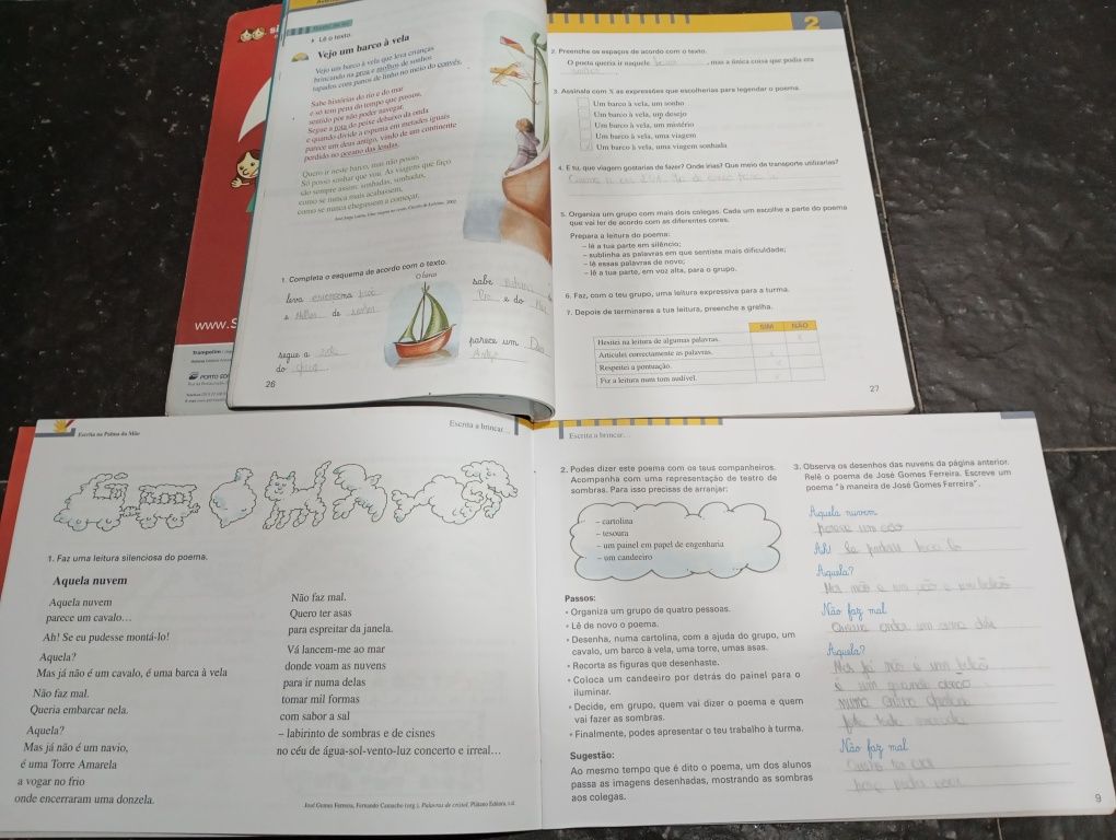 Livros escolares de língua portuguesa