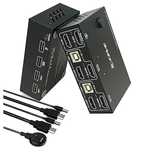 KCEVE Przełącznik KVM 2 Monitory 2 Komputery 4K HDMI USB 2.0