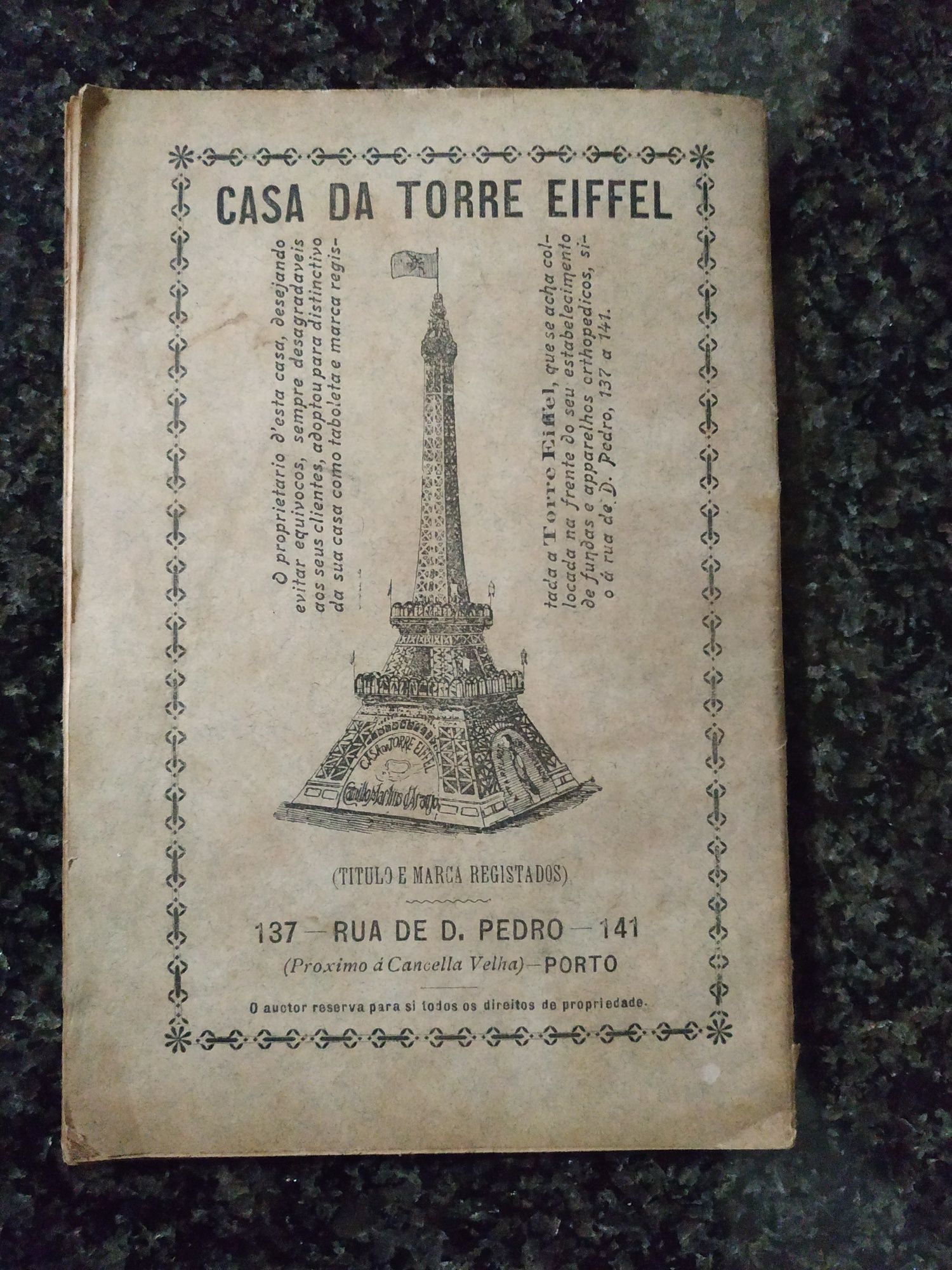 Livro da Origem das Hernias de 1904