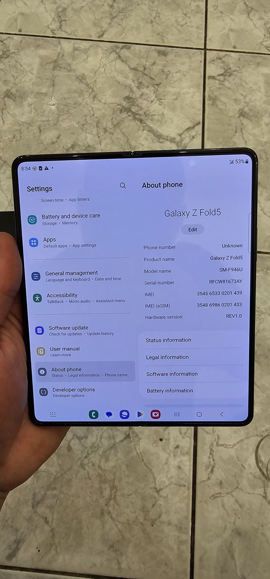 Samsung Galaxy Z Fold 5 12/256