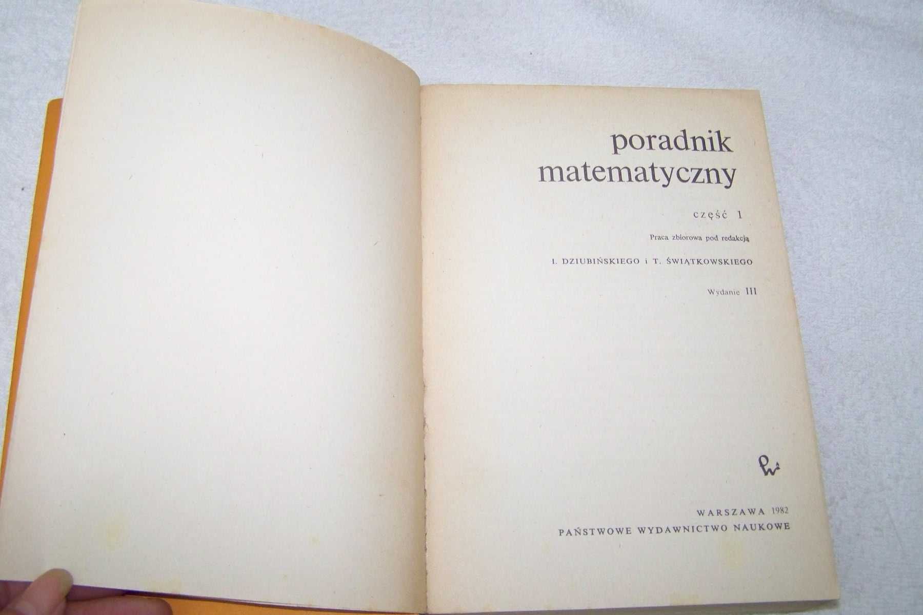 Poradnik matematyczny. Część 1 i 2