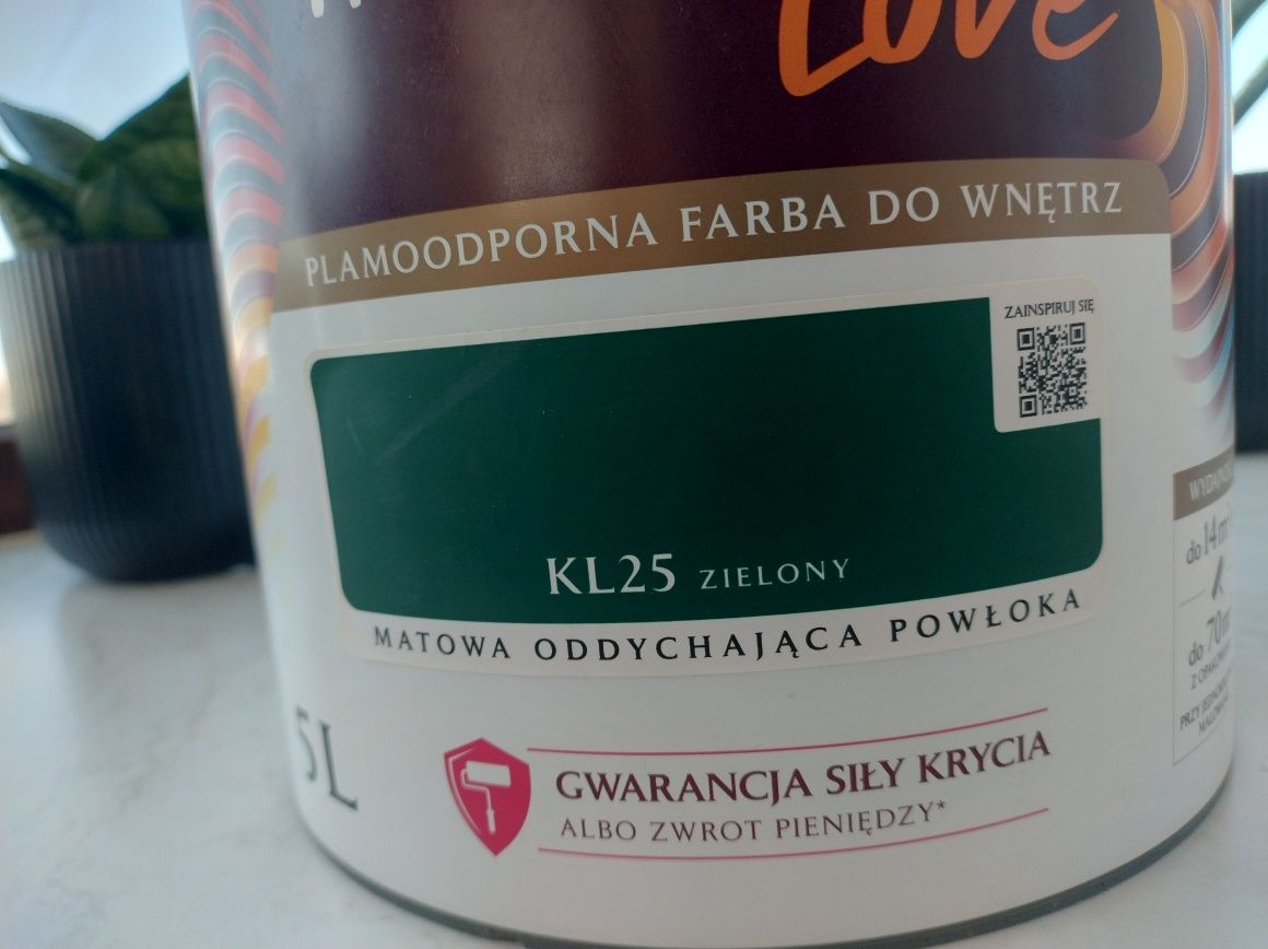 Farba magnat kolorlove butelkowa zieleń loft 5l nowa