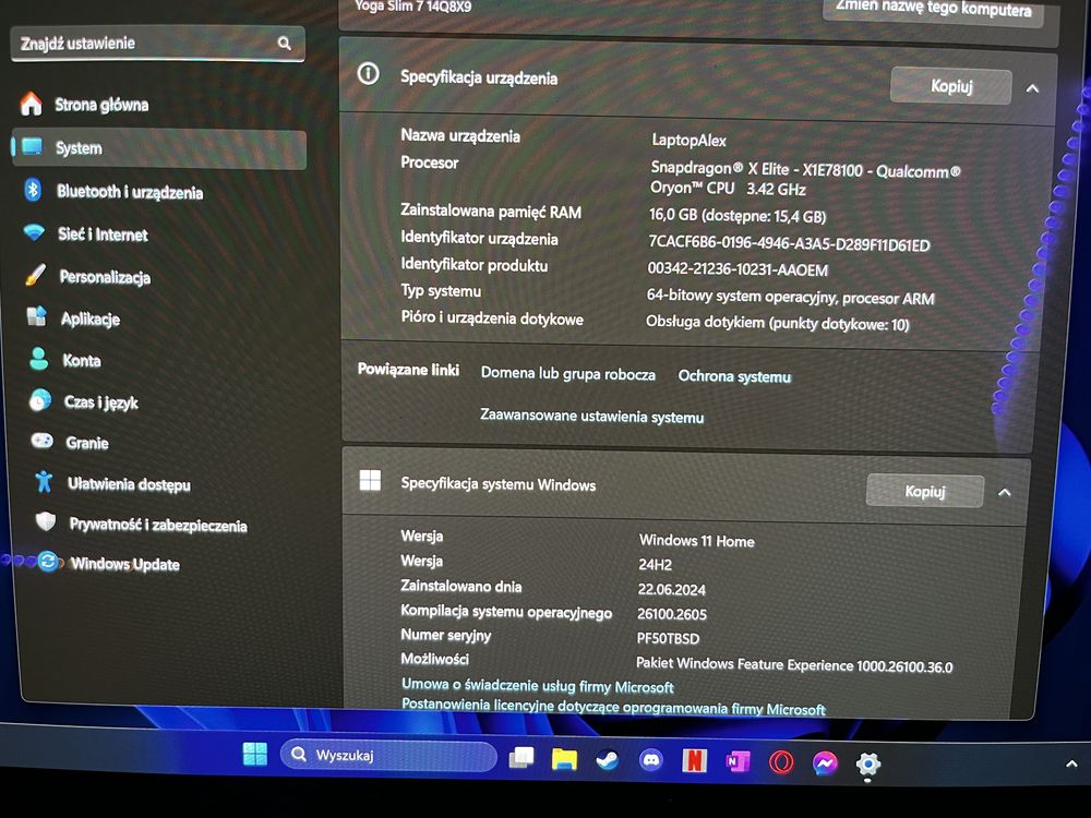 Laptop LENOVO Yoga Slim 7