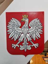 Godło Polski Polska herb orzeł biało czerwony na ścianę wydruk 3D