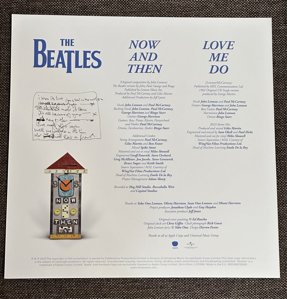 The Beatles - Now and then 12” LP