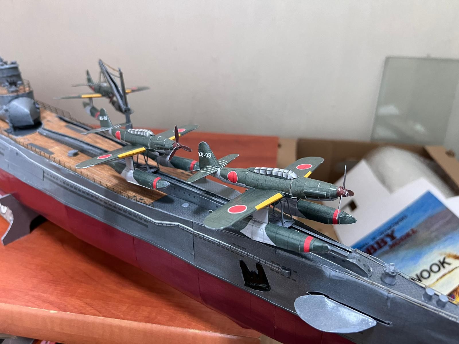 Modele kartonowe -Sklejony okręt podwodny SenToku I-400