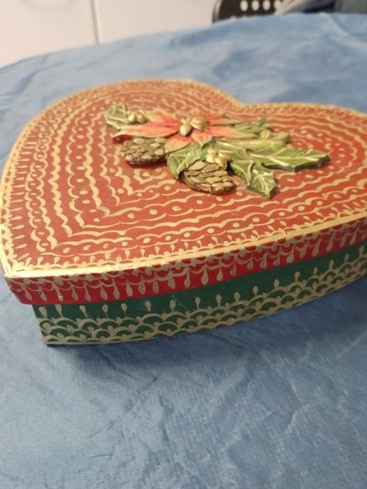 Caixa de Natal em forma de coração