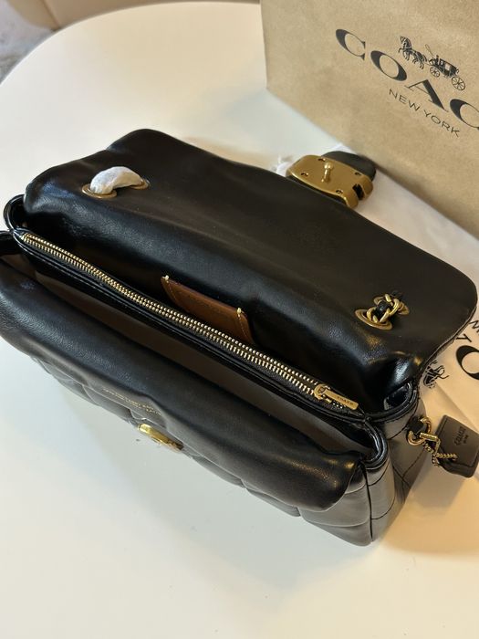 Сумка Coach Tabby чорного кольору натуральна шкіра