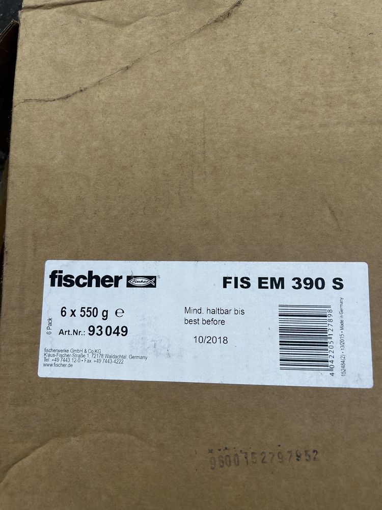 Kotwa chemiczna fischer FIS EM 390s (9szt.)