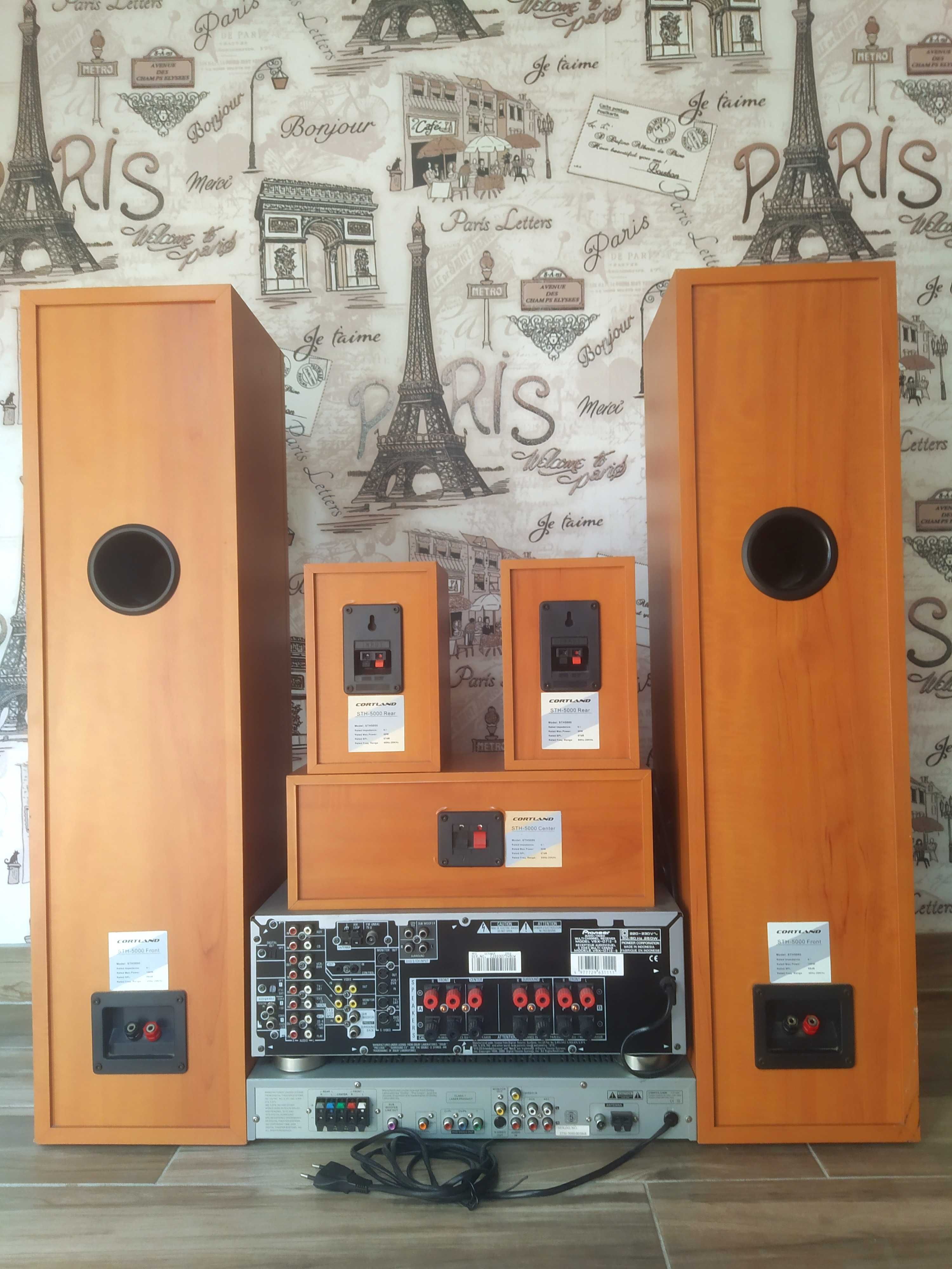 Колонки Cortland 2x100Вт. Підсилювач Pioneer Onkyo Домашній Кінотеатр