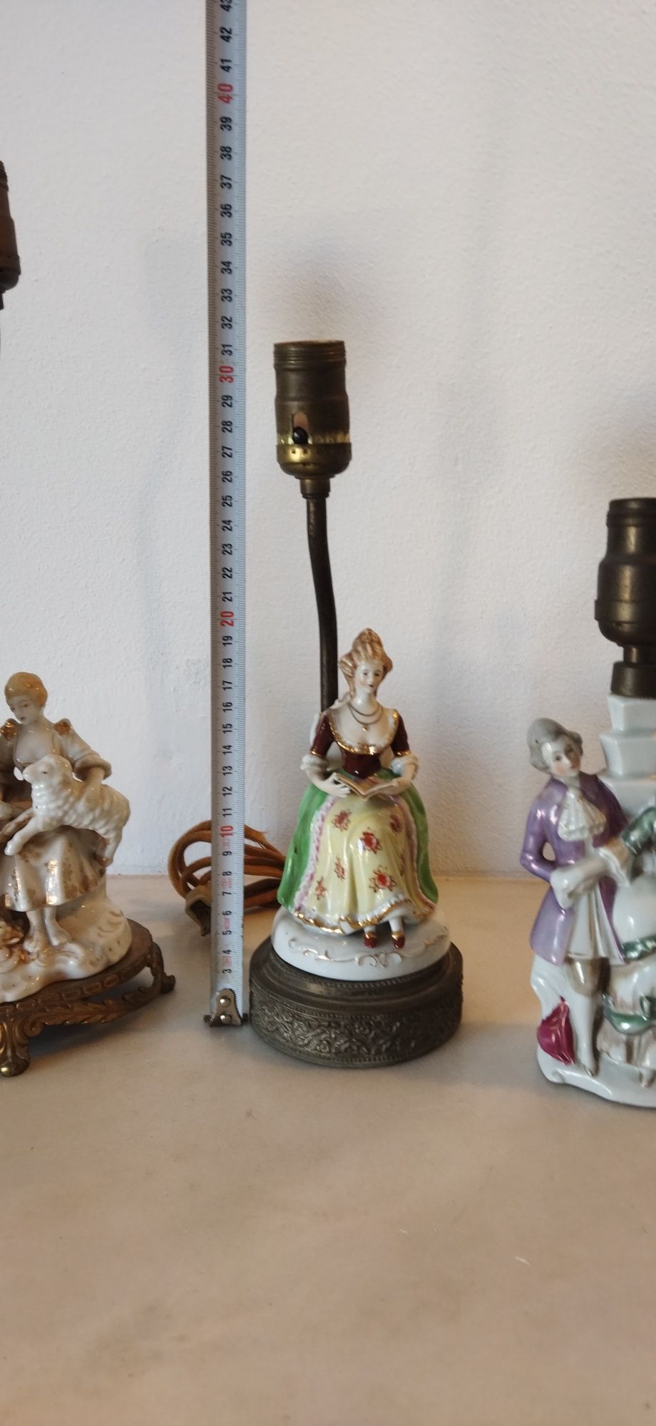 Abajur lâmpada Vitoriano Porcelana