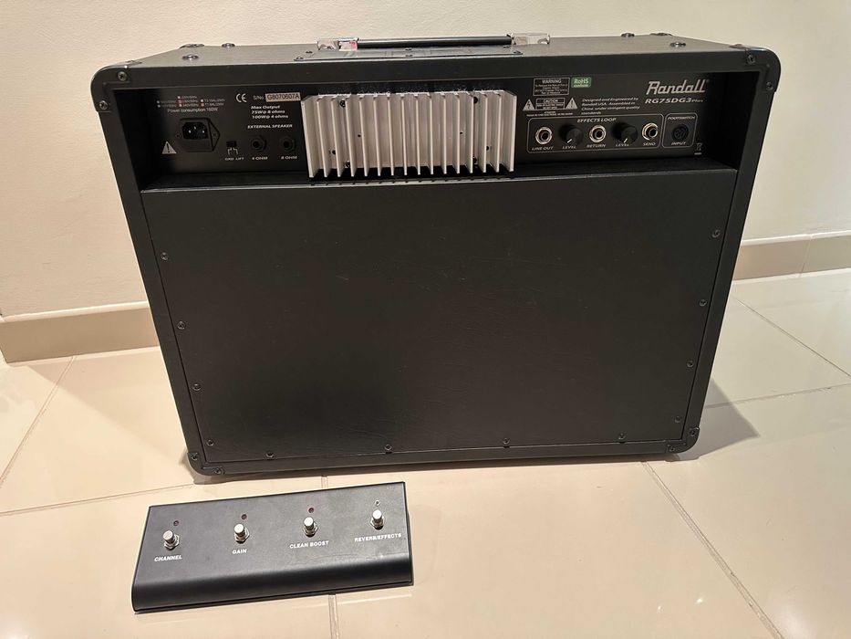 Amplificador guitarra Randall RG75DG3 plus – pedal e cabos incluídos