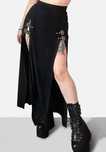 Spódnica goth klamry wycięcia dollskill witch killstar