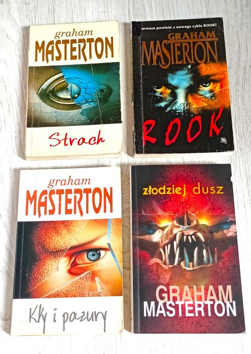 4x Graham Masterton Rook + Kły i pazury + Strach +  Złodziej dusz