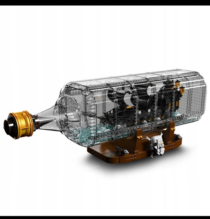 Mould king Czarna Perła Statek w butelce Model z klocków