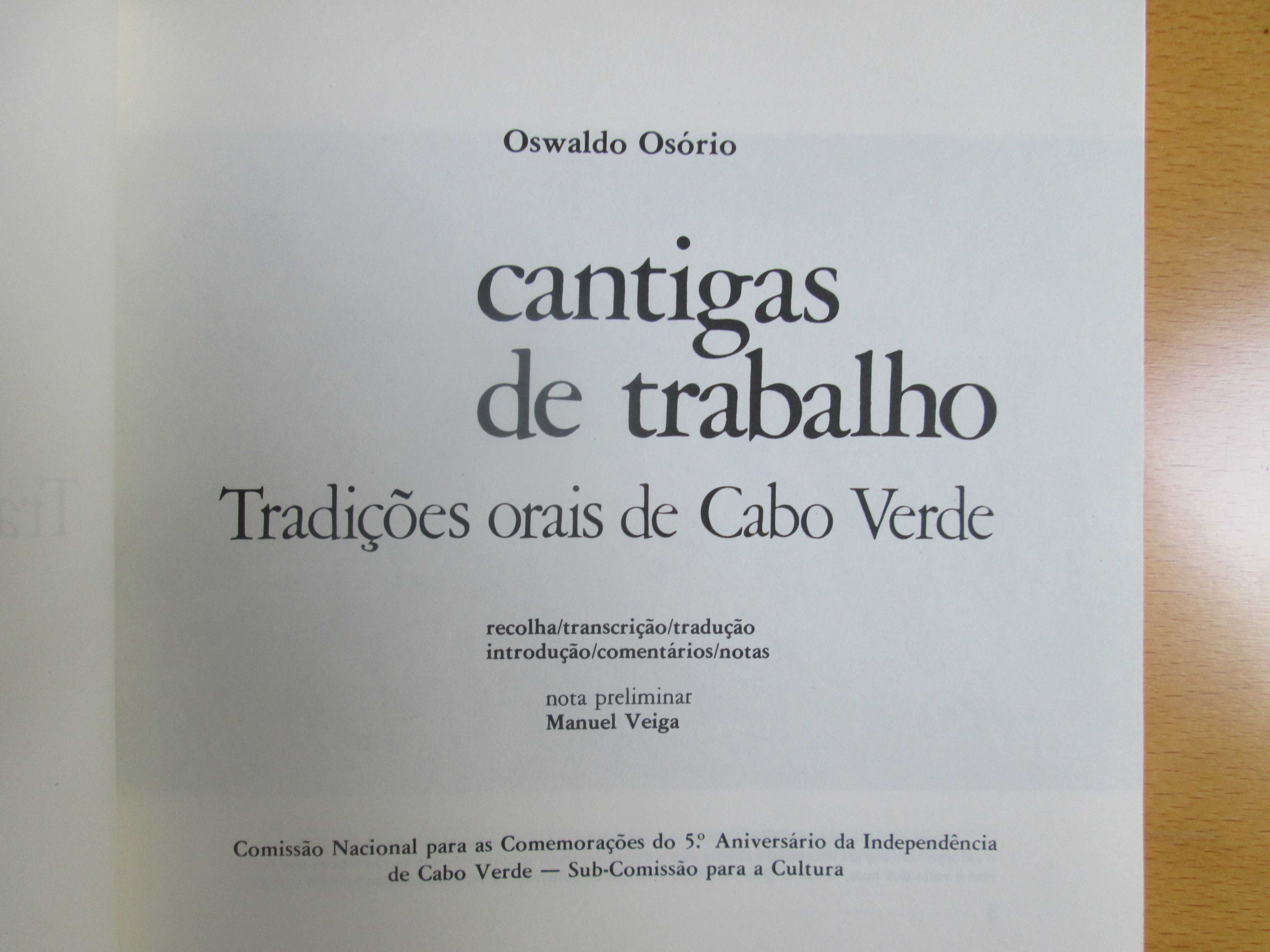 Cantigas de Trabalho, Tradições orais de Cabo Verde