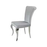 Krzesło glamour Livio Silver nowoczesne krzesło tapicerowane