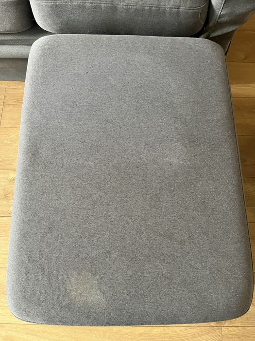 kanapa ikea szara z pufa