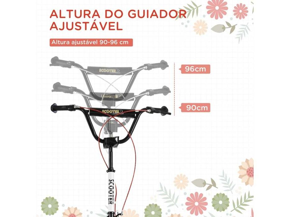 Trotinete com Rodas Grandes para estabilidade em todos os terrenos