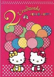 Karnet Hello Kitty z kopertą 2 URODZINY